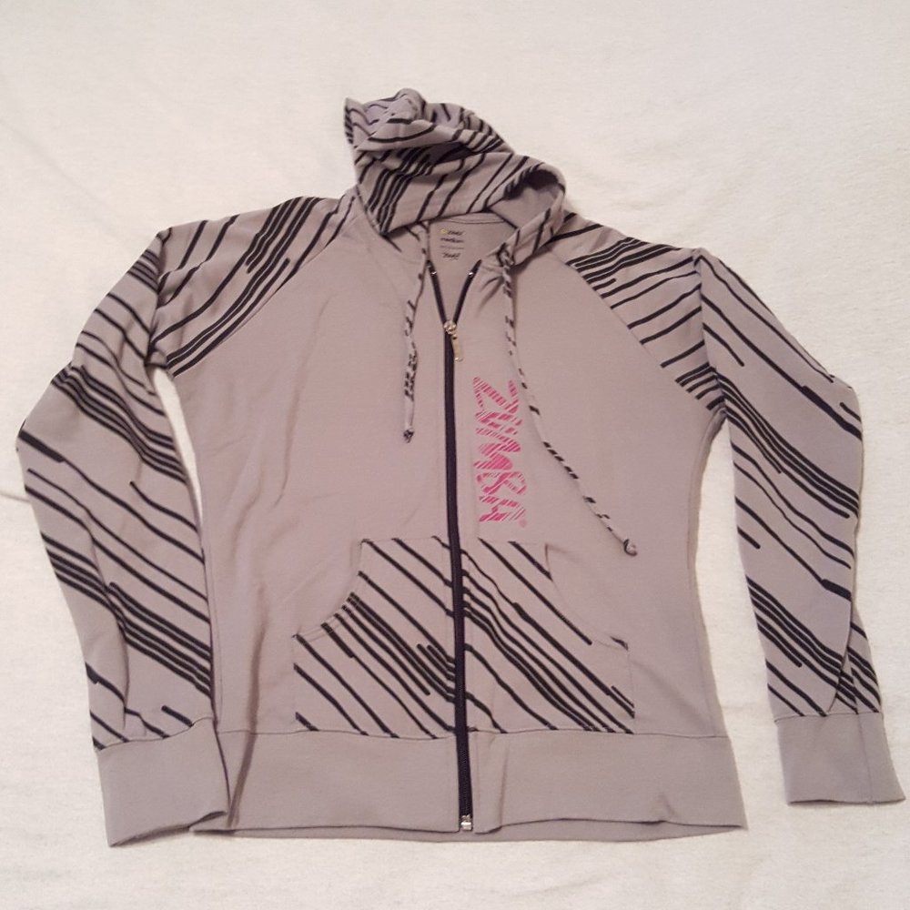 2/$20 Zumba Hoodie Feel the Music Grey, Medium